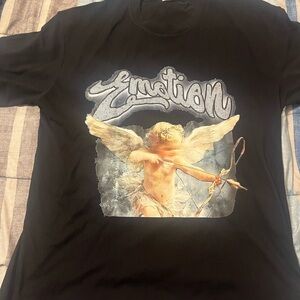 SHEIN Black Short Sleeve Tee with Artistic Graphic